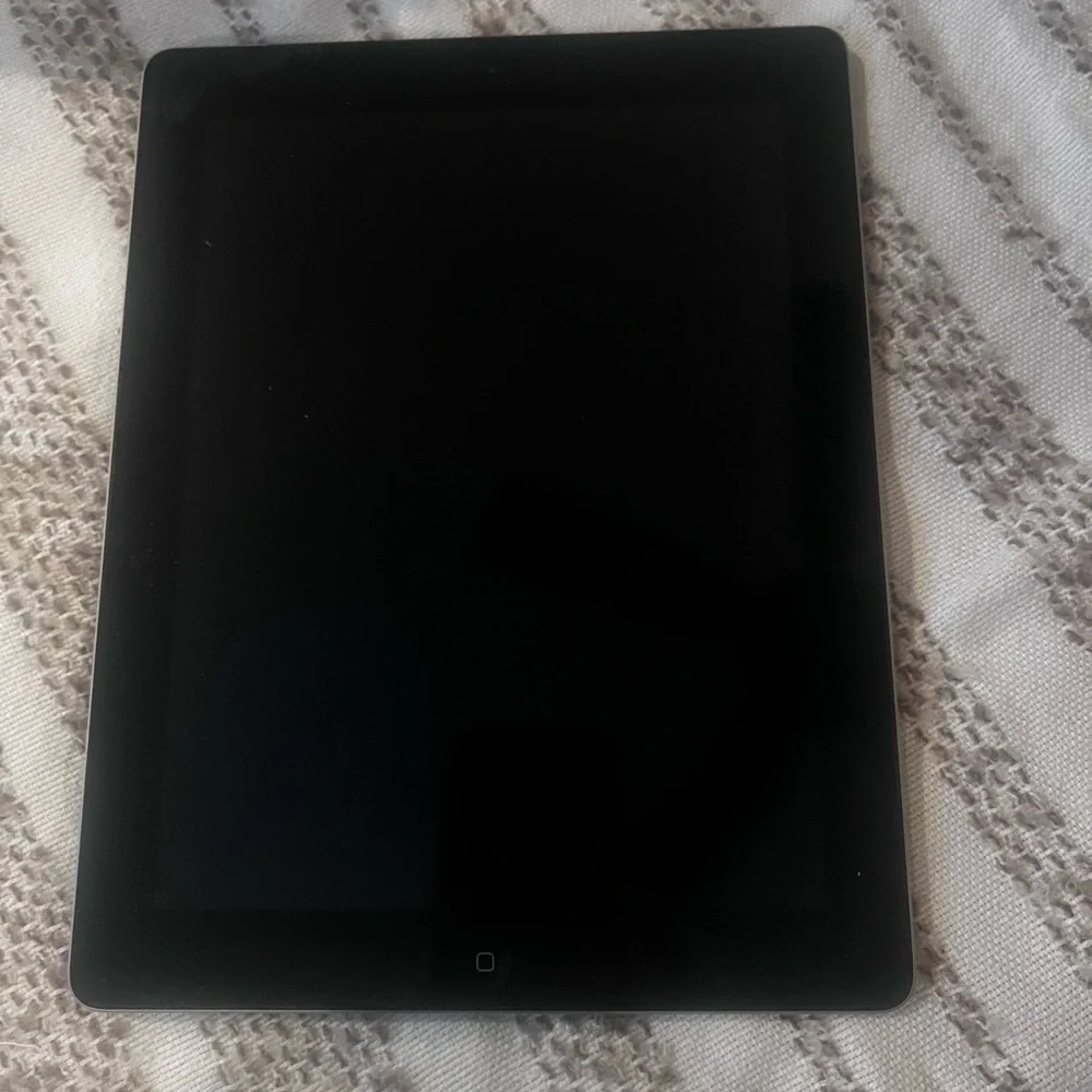 Black Tablet with Large Screen and Rounded Corners
